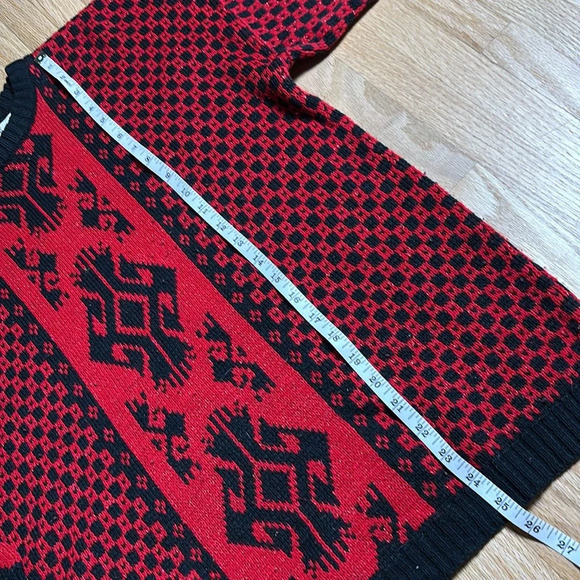 Vintage Razzle Dazzle 90's Knit Oversized Sweater (Ugly Christmas Sweater?) - Picture 4 of 6